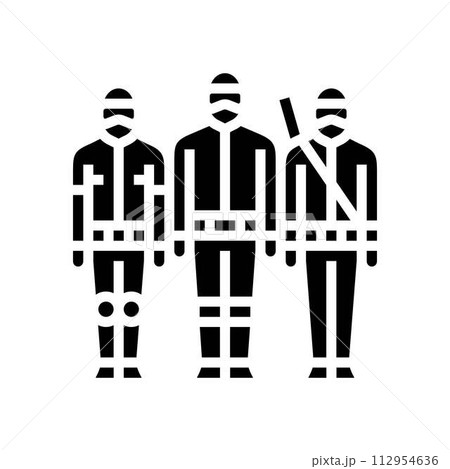 team paintball game glyph icon vector illustration 112954636