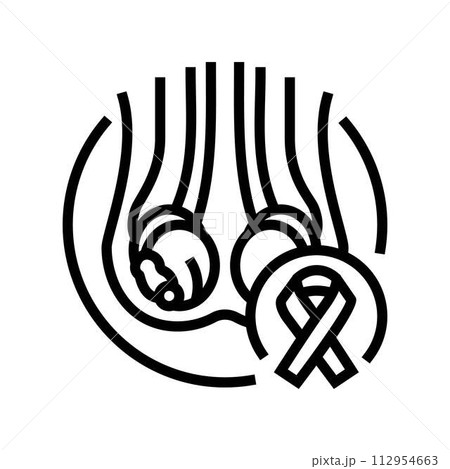 testicular cancer urology line icon vector illustration testicular cancer urology line icon vector illustration 112954663