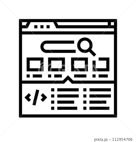 structured data markup seo line icon vector illustration structured data markup seo line icon vector illustration 112954706