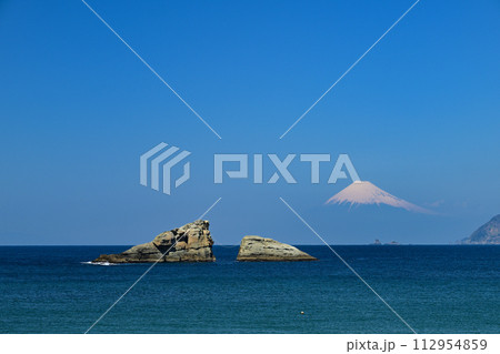 雲見海岸からの富士山 雲見海岸からの富士山 112954859