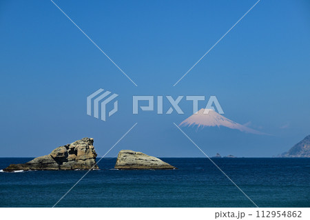 雲見海岸からの富士山 雲見海岸からの富士山 112954862