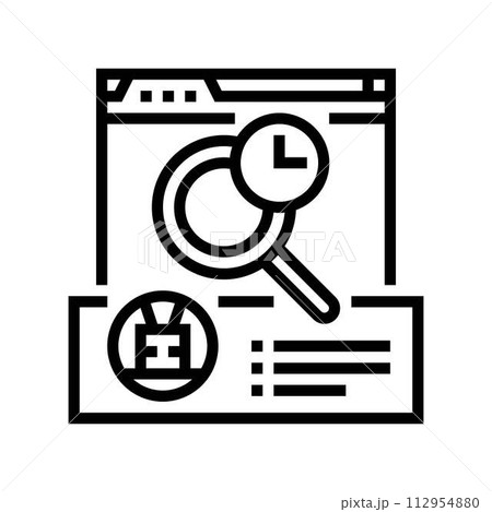 crawling budget seo line icon vector illustration 112954880