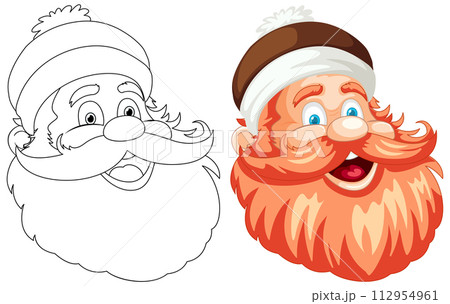 Jolly Bearded Character Illustration Progress Jolly Bearded Character Illustration Progress 112954961