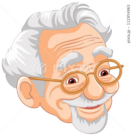 Cheerful Elderly Man with Glasses Cheerful Elderly Man with Glasses 112954963