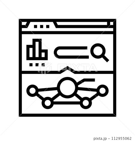pagerank seo line icon vector illustration 112955062