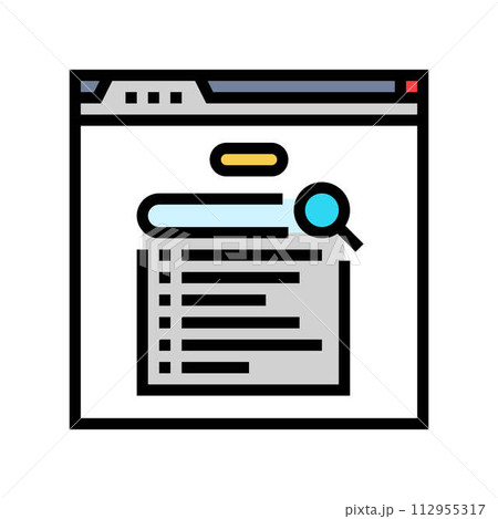 zero click searches seo color icon vector illustration 112955317