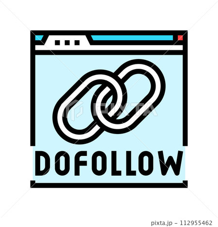 dofollow seo color icon vector illustration 112955462