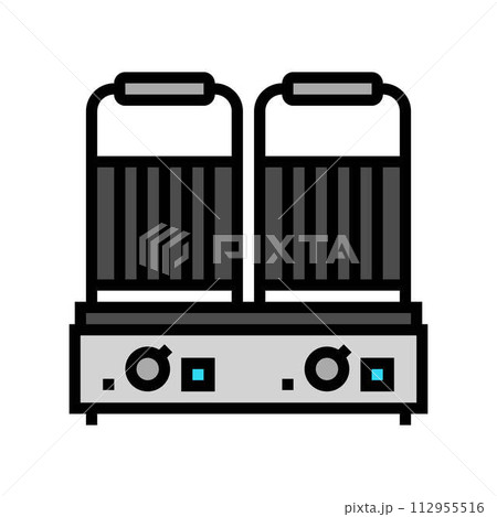 press grill restaurant equipment color icon vector illustration 112955516