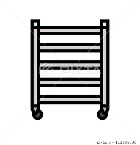 shelving restaurant equipment color icon vector illustration 112955530