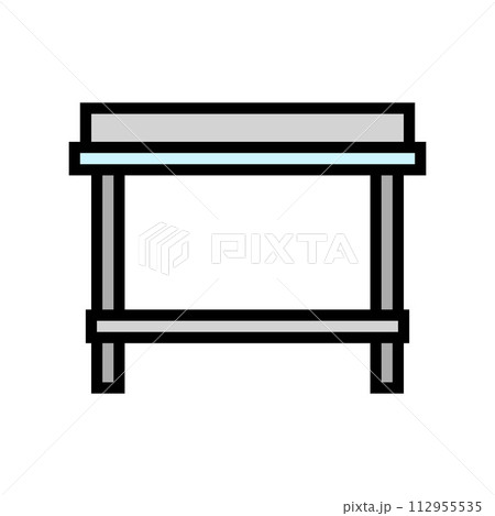 prep table restaurant equipment color icon vector illustration 112955535