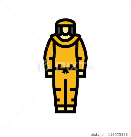 biohazard suit ppe protective equipment color icon vector illustration biohazard suit ppe protective equipment color icon vector illustration 112955558