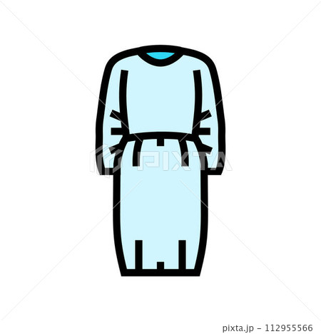 isolation gown ppe protective equipment color icon vector illustration isolation gown ppe protective equipment color icon vector illustration 112955566