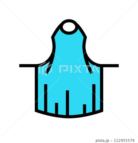 apron ppe protective equipment color icon vector illustration 112955578