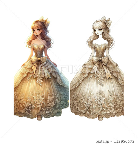 夢はかわいい花嫁さん、そんなイラスト　Generative AI 112956572