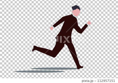 Businessman running. vector illustration 112957151