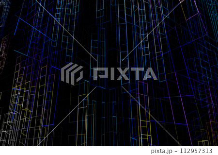 サイバー空間の背景 サイバー空間の背景 112957313