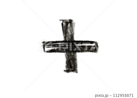 A simple black pencil sketch of a plus sign isolated on a white background. Perfect for various design projects requiring a minimalist yet impactful graphic element. A simple black pencil sketch of a plus sign isolated on a white background. Perfect for various design projects requiring a minimalist yet impactful graphic element. 112958871