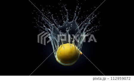 レモンと水しぶき 112959072