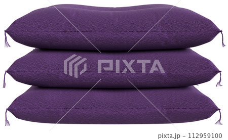 座布団　切り抜き　合成用　紫　3枚 112959100