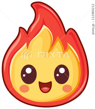 Kawaii Fire Flame Kawaii Fire Flame 112960212