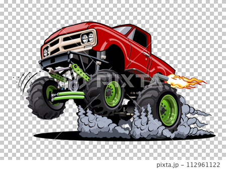 Cartoon Monster Truck 112961122