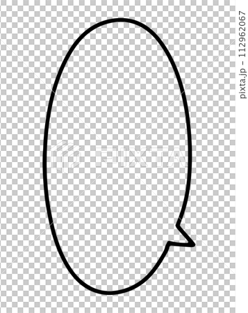 Simple handwritten speech bubble 112962067