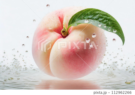 白桃と水飛沫 白桃と水飛沫 112962266