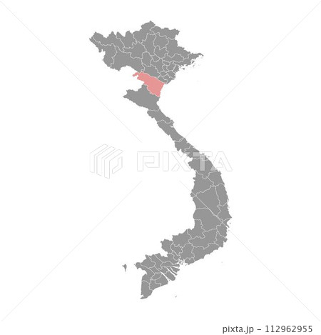 Thanh Hoa province map, administrative division of Vietnam. Vector illustration. 112962955