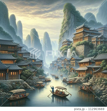 幻想的な世界で美しい虹色に染まる 幻想的な世界で美しい虹色に染まる 112963669