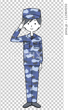 敬礼 海上自衛隊 迷彩服(女性) 敬礼 海上自衛隊 迷彩服(女性) 112964050