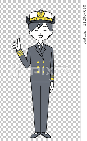 海上自衛隊插畫(冬季制服) 海上自衛隊插畫(冬季制服) 112964060