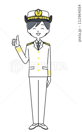 グッドサイン　海上自衛隊（夏制服）のイラスト 112964084