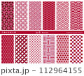 日本の伝統的なパターン素材 112964155
