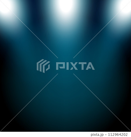 Blue Spotlights Shining, Vector Illustration 112964202