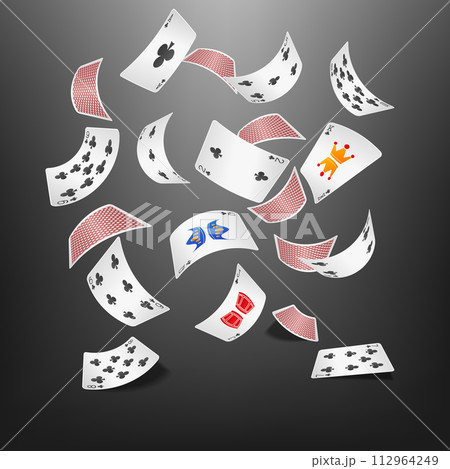 Poker Card Diamond Scattered, Vector Illustration Poker Card Diamond Scattered, Vector Illustration 112964249