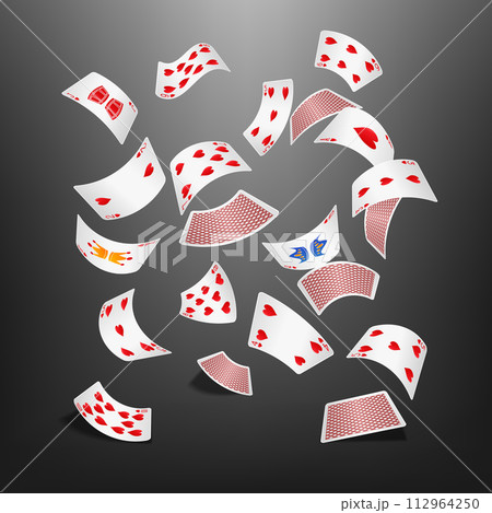 Poker Card Diamond Scattered, Vector Illustration Poker Card Diamond Scattered, Vector Illustration 112964250