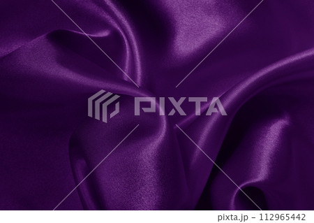 Purple fabric cloth texture for background and design art work, beautiful crumpled pattern of silk or linen. 112965442