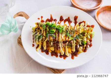 レンジで作ったとん平焼き 112966747