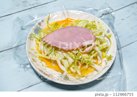 レンジで作るとんぺい焼き 112966755