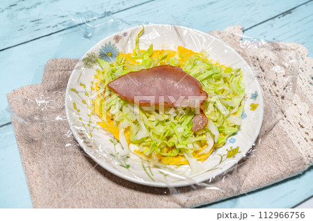 レンジで作るとんぺい焼き 112966756