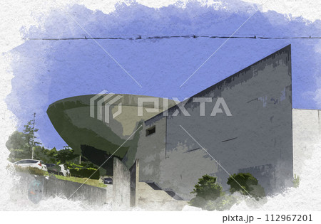 水彩画風 玉造温泉 ゆーゆ 島根県松江市 水彩画風 玉造温泉 ゆーゆ 島根県松江市 112967201