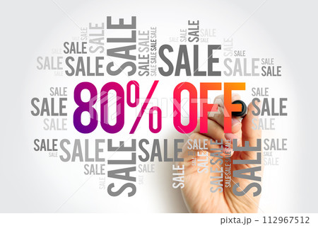 80% OFF Sale words cloud, business concept background 112967512