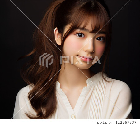 白いブラウスの美少女 白いブラウスの美少女 112967537