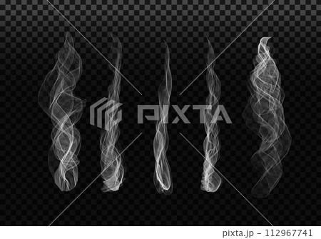 Smoke Sets on Transparent Background, Vector Illustration Smoke Sets on Transparent Background, Vector Illustration 112967741