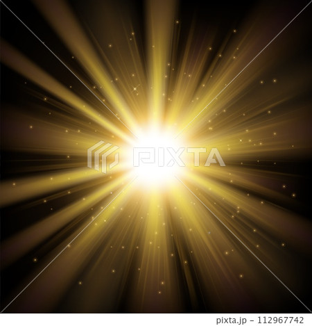 Light Shining From Darkness, Vector Illustration 112967742
