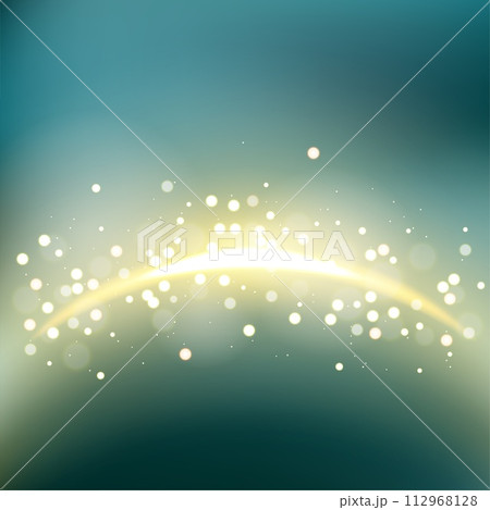 Golden Light Flare With Blurred Background, Vector Illustration 112968128