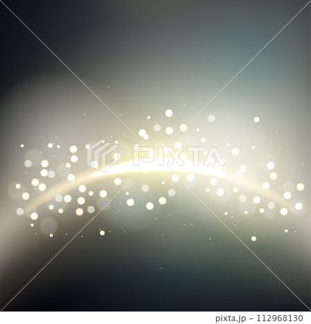 Golden Light Flare With Blurred Background, Vector Illustration 112968130