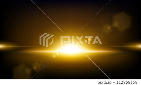Gold Rays Rising Background, Vector Illustration 112968159