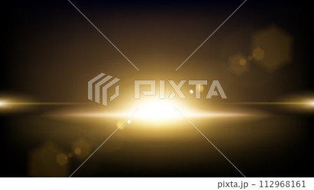 Gold Rays Rising Background, Vector Illustration 112968161