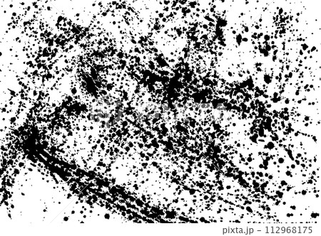 Black Splashes Hand Made Tracing From Sketch, Vector Illustration 112968175
